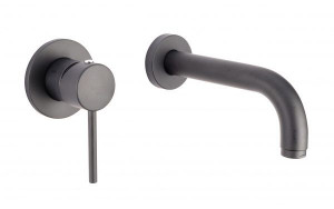 45055NEO Emmevi Piper, встраиваемый в стену смеситель для раковины, цвет черный матовый