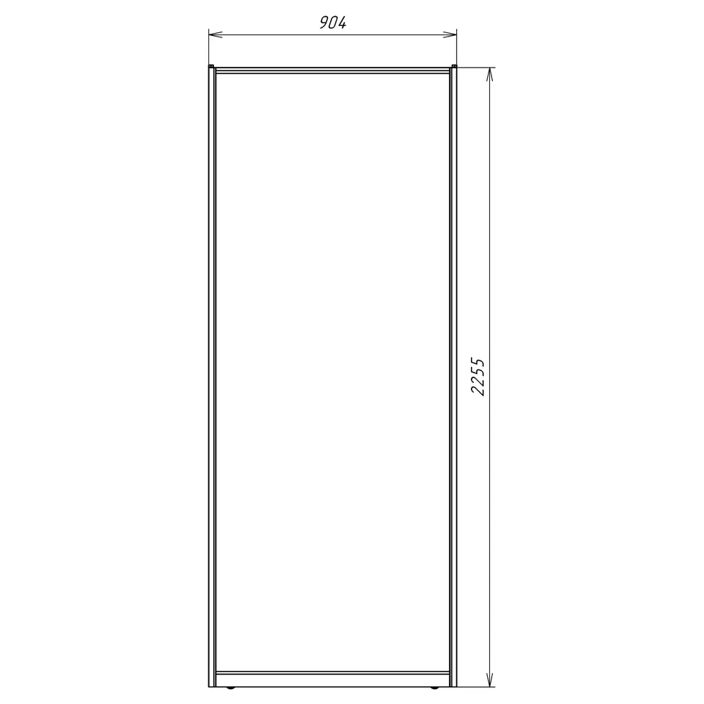 Дверь-купе KONSENSA 225.5x90.4 см МДФ цвет бетон профиль черный STLM-2143562 - Вид №10
