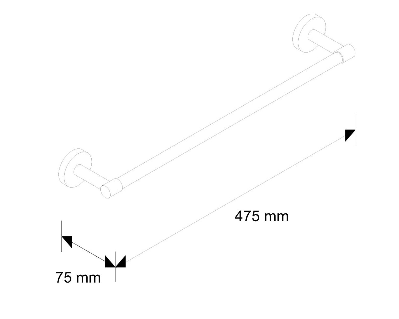 MHW03 Вешалка для полотенец L400 Merida  - Вид №1