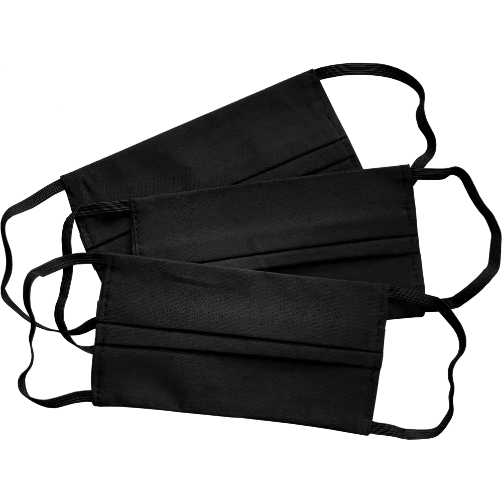 Маска х/б двухслойная, цвет черный,3 шт Santreyd STLM-2196777