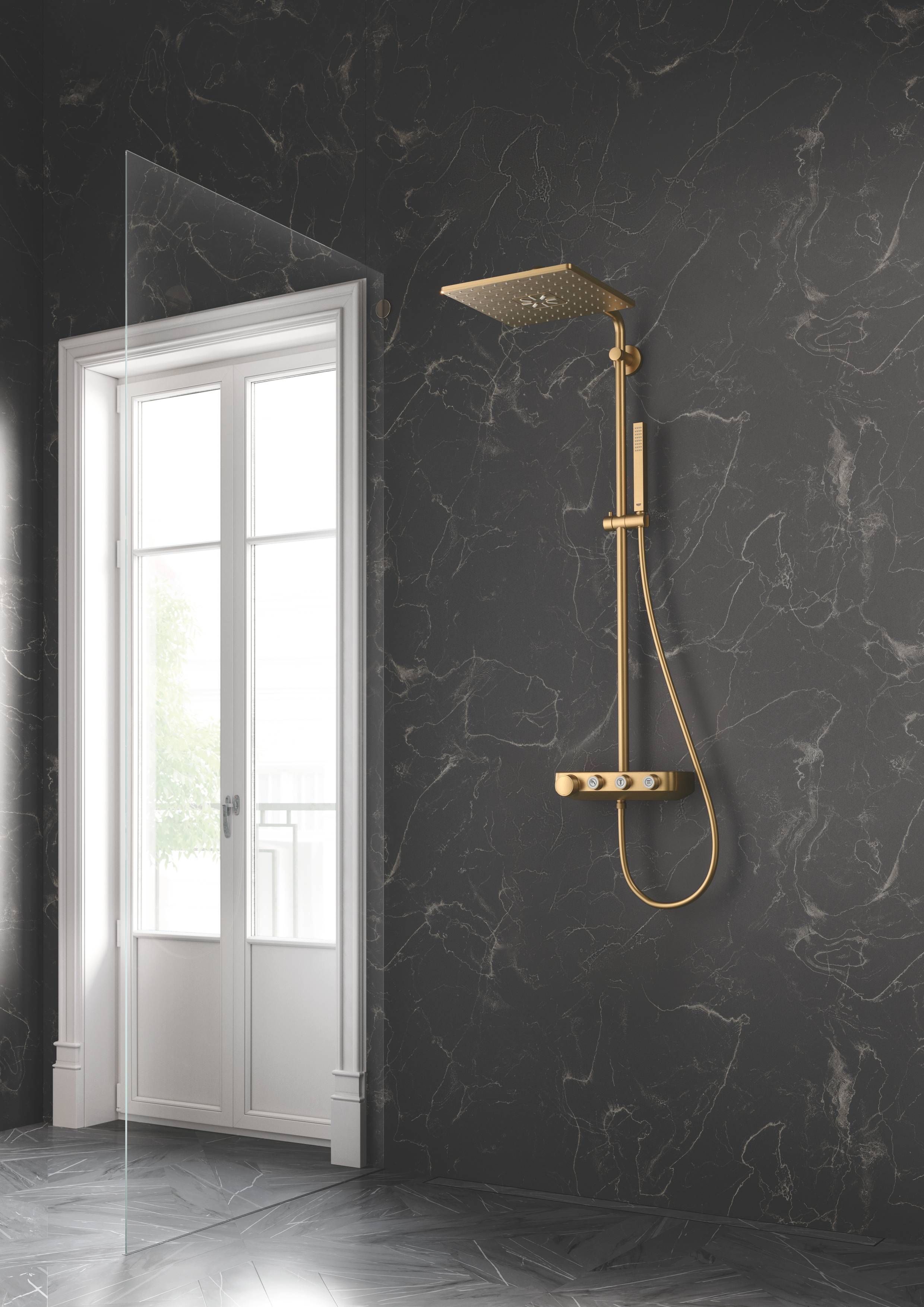 Душевая система GROHE Euphoria SmartControl System 310 Cube Duo с термостатом, холодный рассвет матовый (26508GN0) - Вид №2