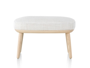 Подставка для ног из дерева и ткани