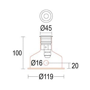 Напольная алюминиевая напольная светодиодная карта Ghidini Lighting знак ARCH-00137828 - Вид №3