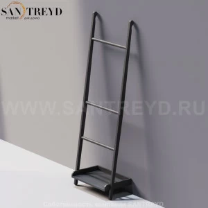 Agape STAIRS Вешалка для полотенец с одной полкой под темный дуб ACOM0532NRW