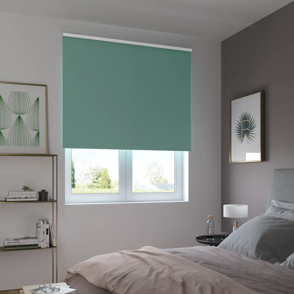 Штора рулонная блэкаут Inspire Santos 140x175 см бирюзовая Celadon 2 82688288 STLM-2210999 - Вид №9
