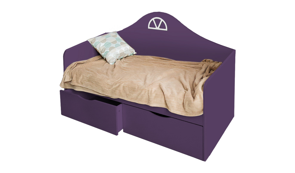 Детский диван-кровать с 2 ящиками "Амстердам" МАНДАРИН АМСТЕРДАМ 179539 Красный Santreyd  - Вид №1