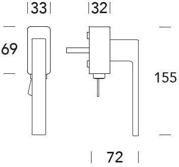 Reguitti Оконная ручка ДК из замака с замком Q-mini A142dkc7158 - Вид №1