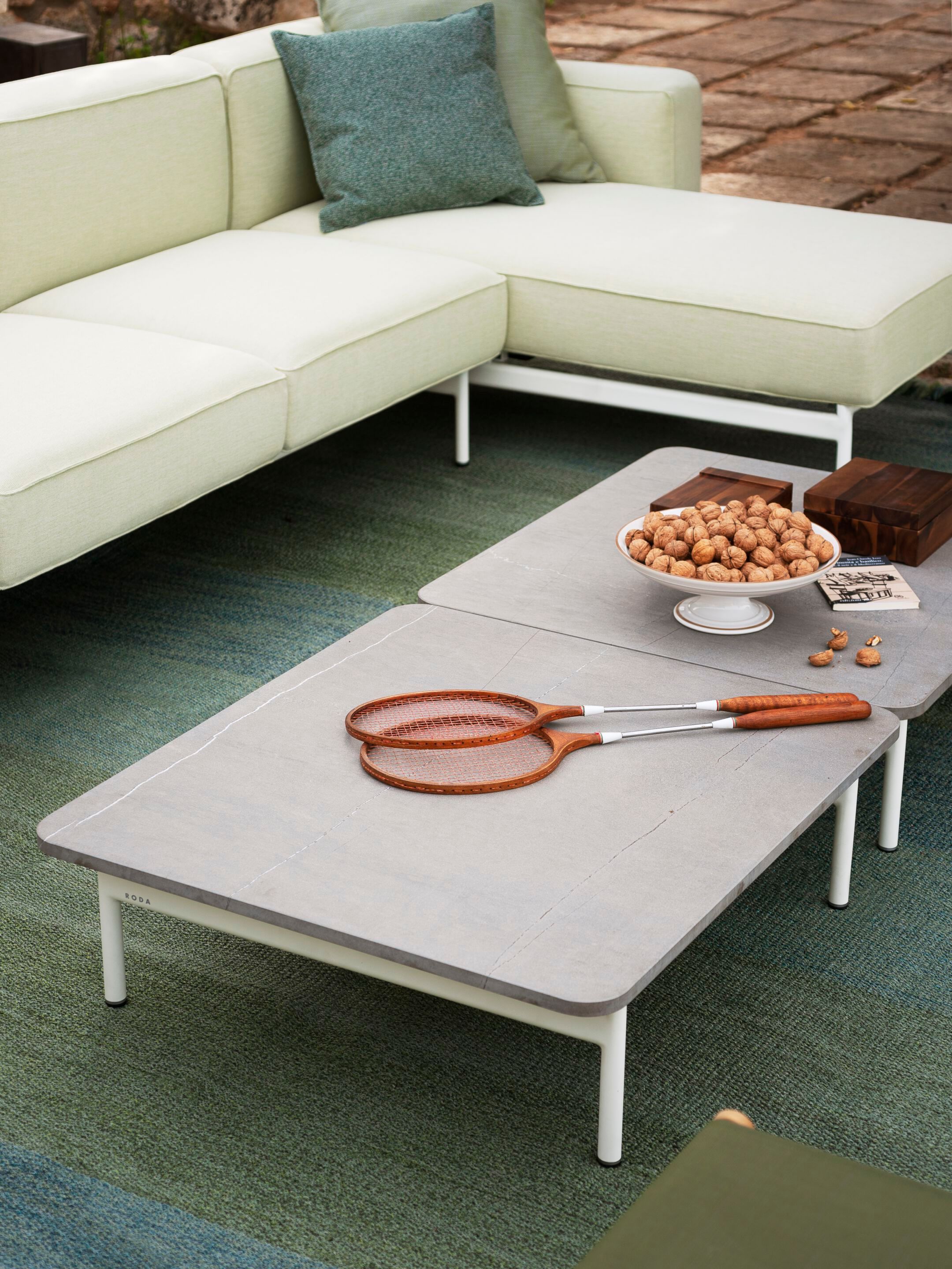 Модульный тканевый садовый диван с полуостровом RODA Extendo ARCH-00127203 - Вид №7