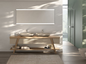 Деревянный напольный умывальник