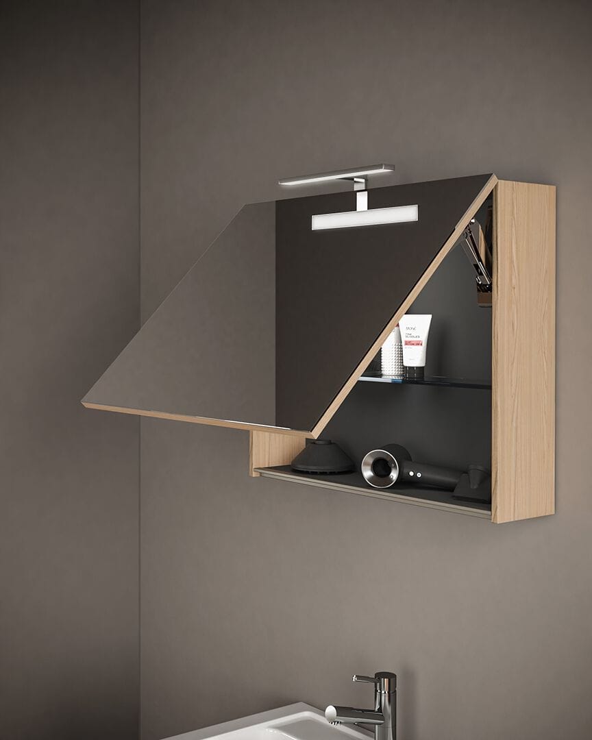 Подвесной шкаф для белья с зеркалом BMT Kosmo ARCH-00076479 - Вид №1