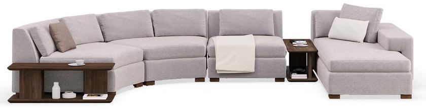 DE.CI Прямоугольный журнальный столик из орехового дерева Claw 12-basc-100 - Вид №5