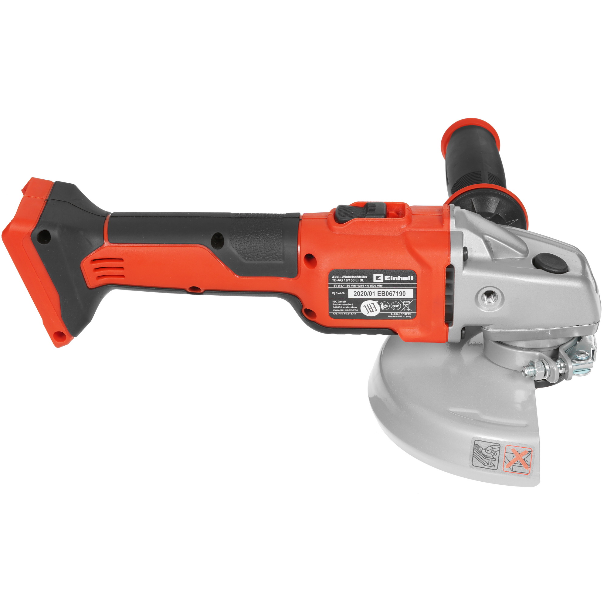 Углошлифовальная машина (УШМ) Einhell PXC TE-AG 18/150 Li BL - Solo Power X Change 18V  , Без ЗУ, Без АКБ 5322662 STDN-0039409 - Вид №3