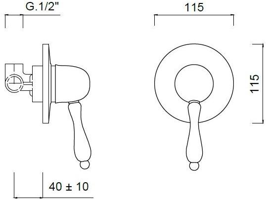 Rubinetteria Giulini Смеситель для душа однорычажный Harmony - harmony crystal 9515 - Вид №1