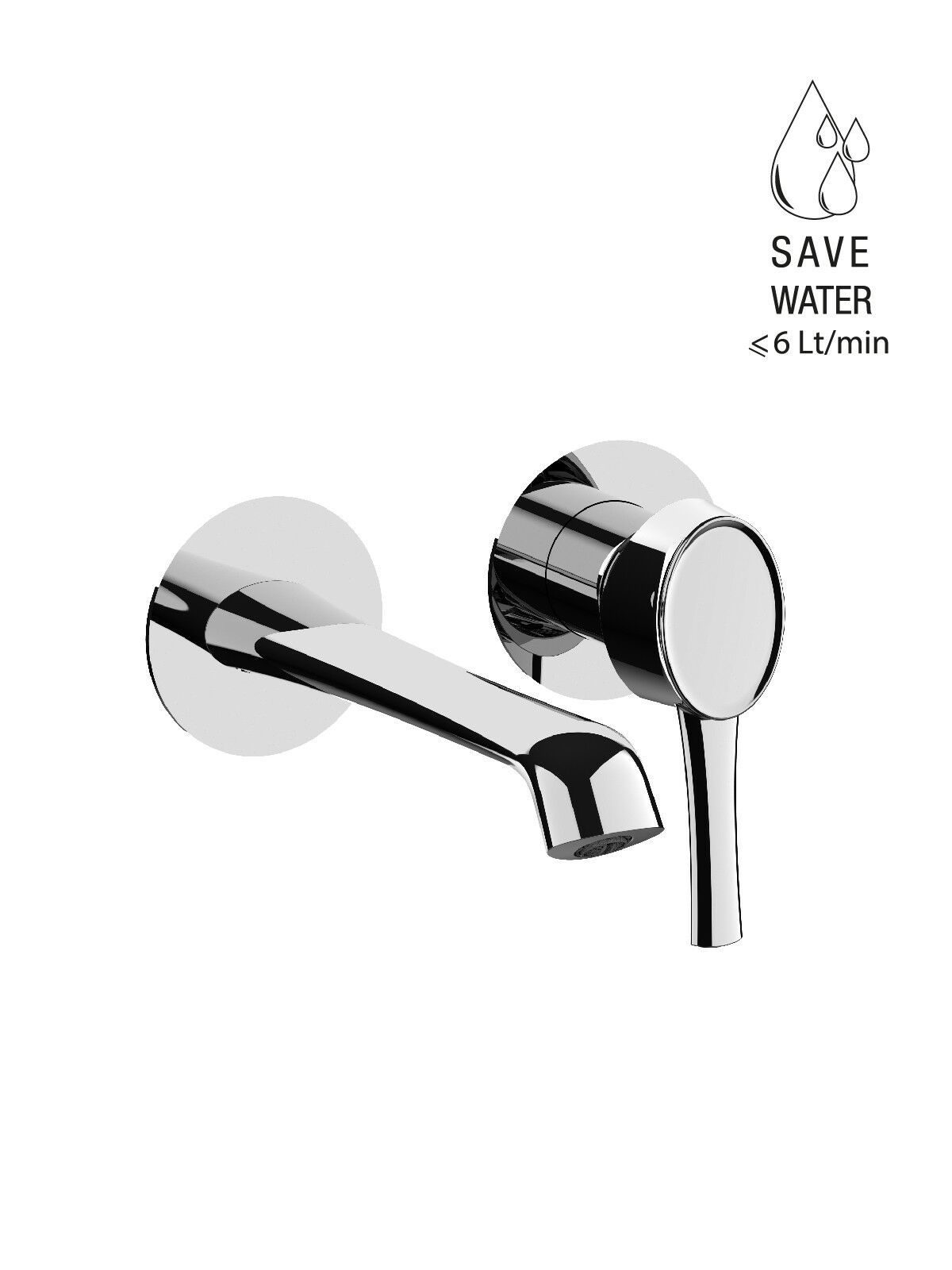 Однорычажный настенный смеситель для раковины без слива Rubinetterie Frattini Delizia ARCH-00051706 - Вид №6