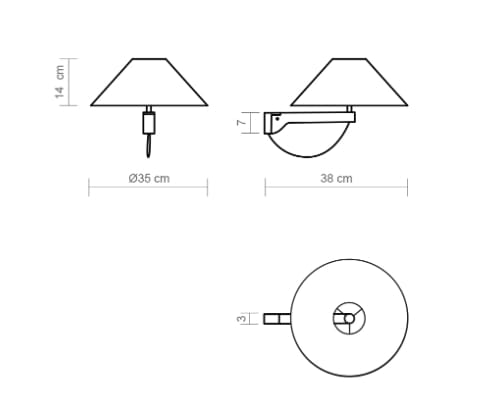 Светодиодный настенный светильник из пергаментной бумаги с фиксированным кронштейном luxcambra Clasica ARCH-00028107 - Вид №7