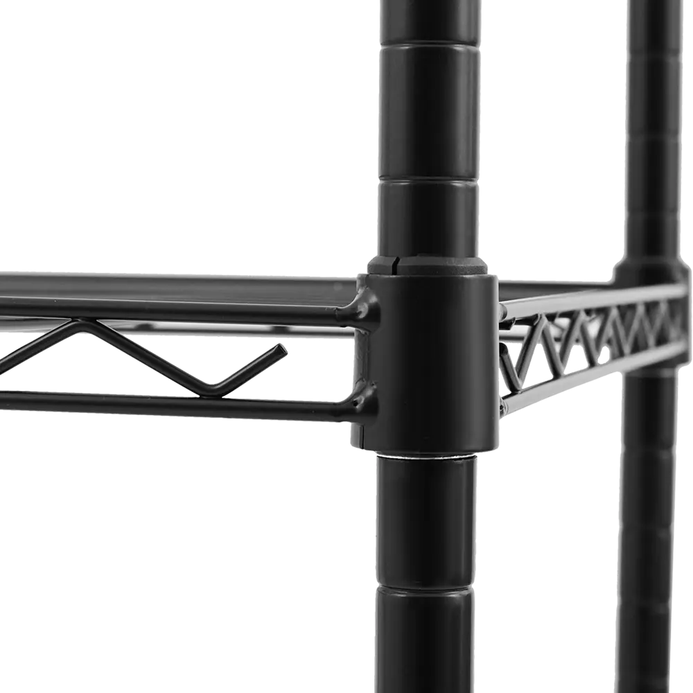 Стеллаж сетчатый 61x76.2x35.6 см Gastrorag нержавеющая сталь цвет чёрный нагрузка на полку до 70 кг 85681395 STLM-2179432 Santreyd  - Вид №3