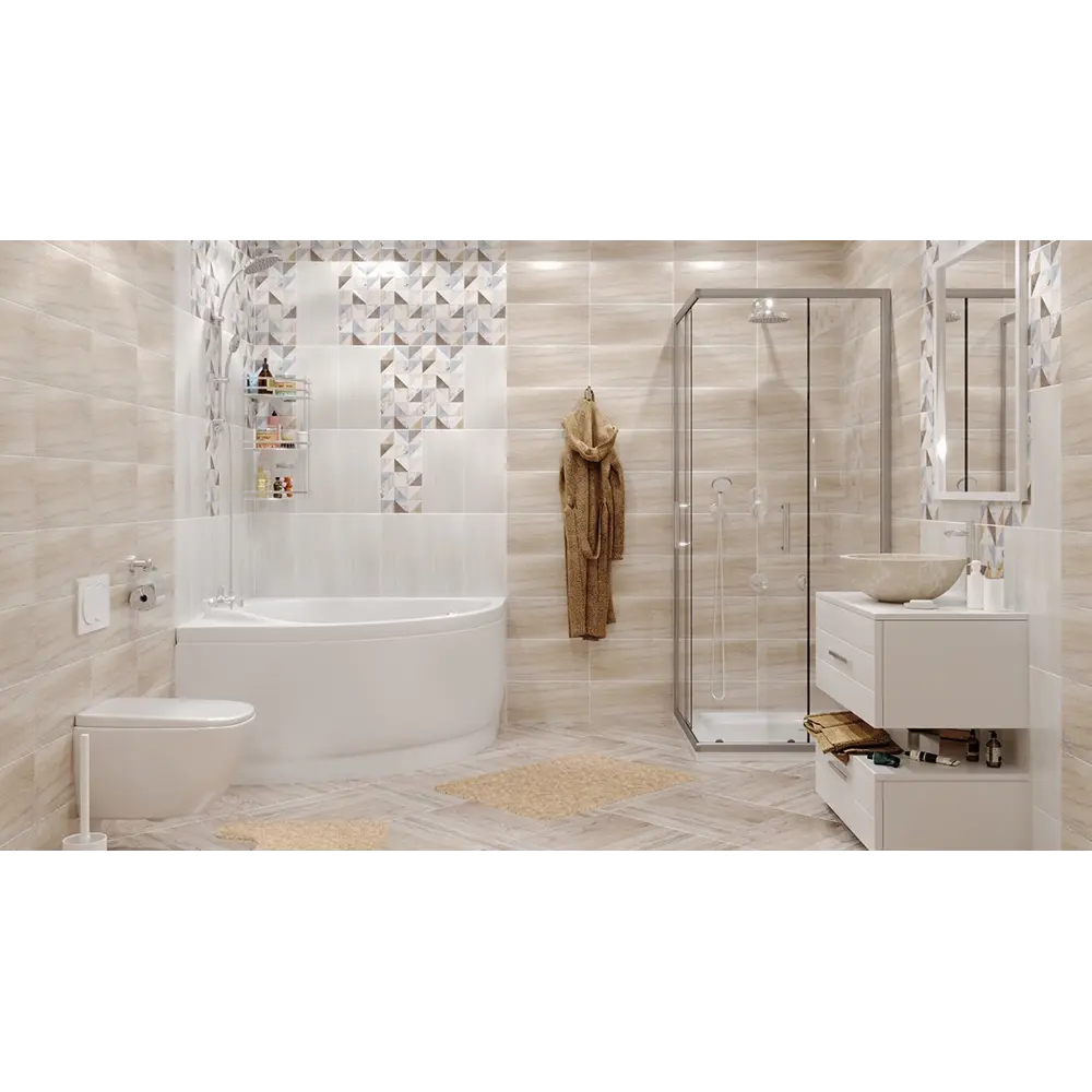 Плитка настенная LB Ceramics Шервуд 19.8x39.8 см 1.58 м² матовая цвет бежевый STLM-2144832 - Вид №7