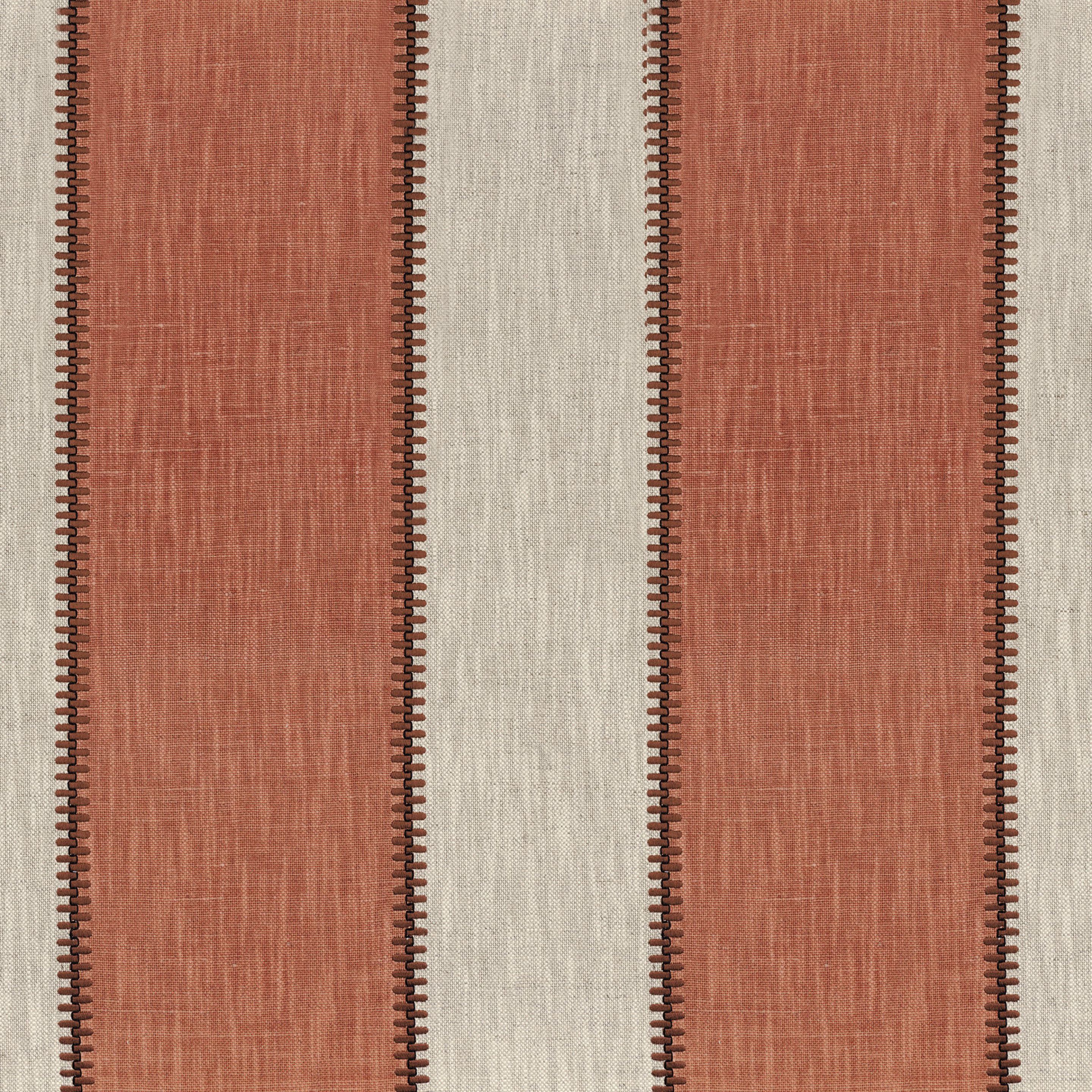 Льняная и хлопковая вышитая полосатая ткань Casamance Linefolia ARCH-00098207 - Вид №1