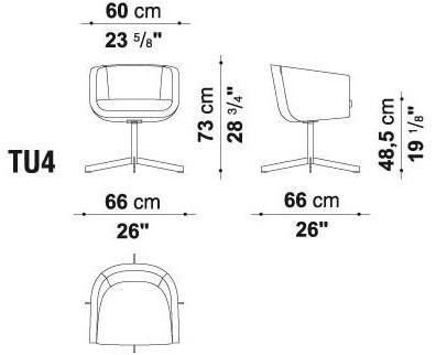 B&B Italia Project Стул с обивкой из ткани с 4 спицами Tulip sixty sun-id-1449337 - Вид №2