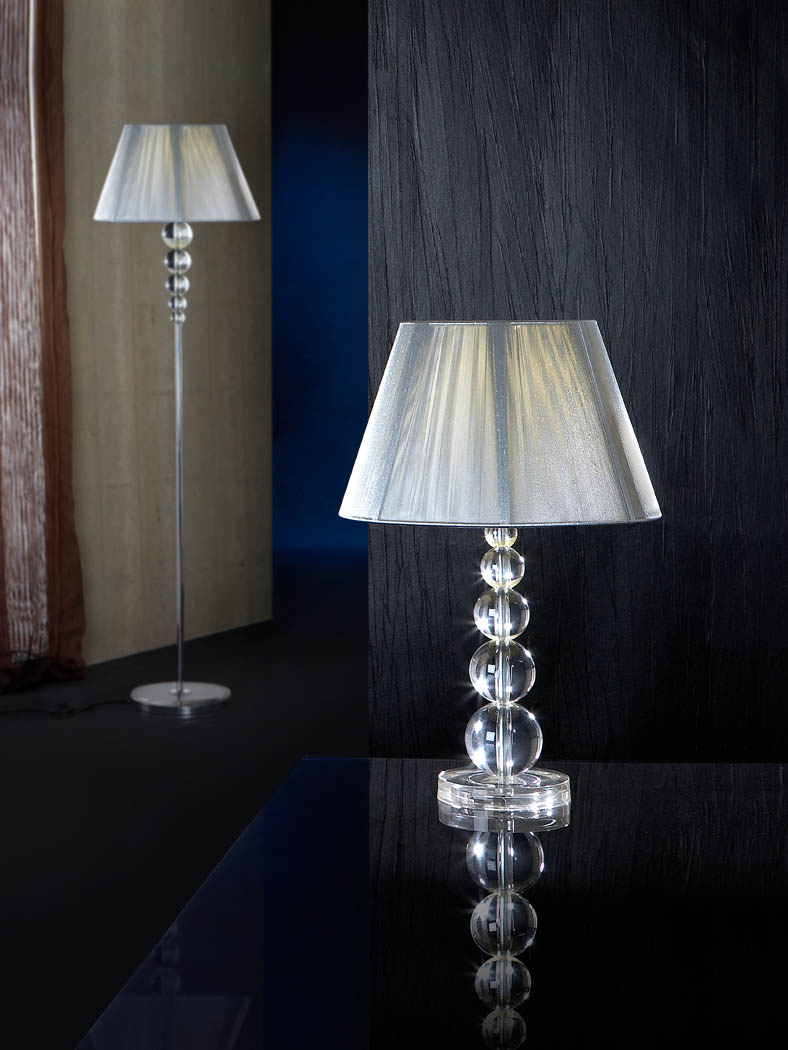 072721 Настольная лампа серебро 1L большая Schuller Mercury - Вид №2