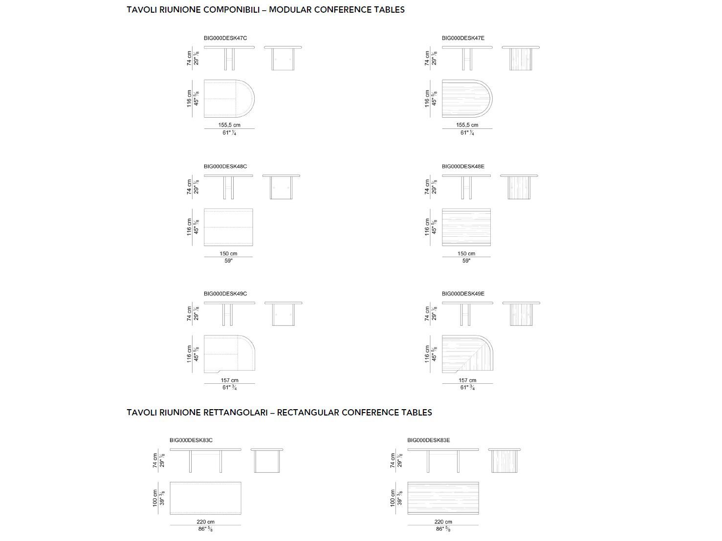 Деревянный модульный стол для совещаний i 4 Mariani Big ARCH-00103732 - Вид №7