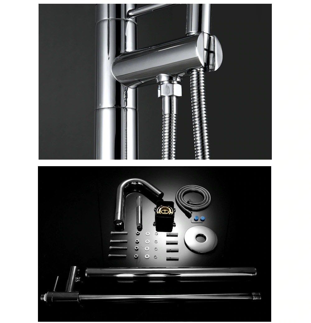 Латунный напольный смеситель для ванны с ручным душем Fontana Showers FS1382 ARCH-00031590 - Вид №2