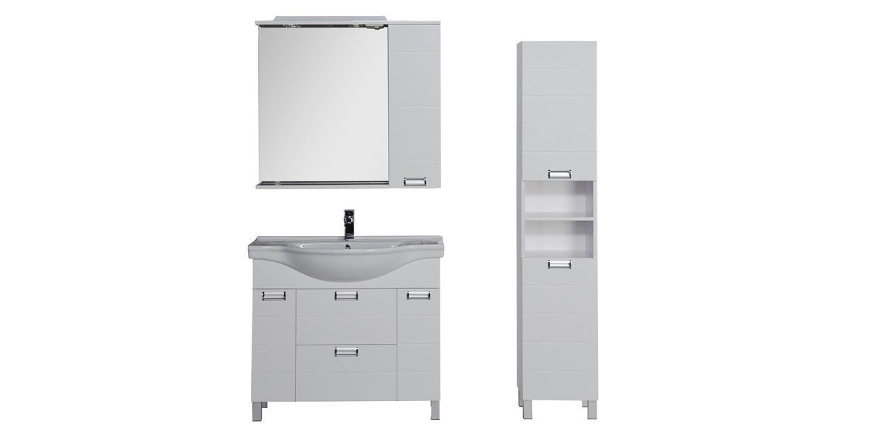 Комплект мебели Aquanet Сити 90 белый 00173432 - Вид №2