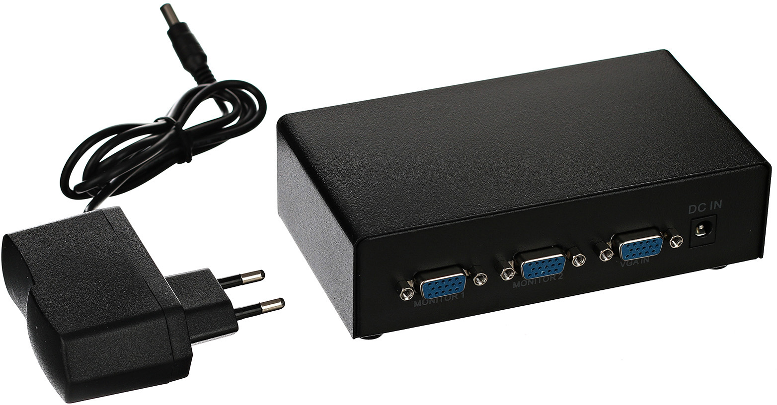 VDS8015 Разветвитель vga 1->2-port (vga15m+2vga15f)+б.п. <> VCOM Santreyd  - Вид №1