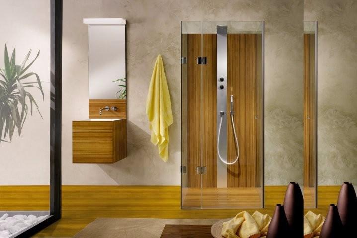 CARMENTA Подвесная тумба под умывальник из дерева с зеркалом Cube sun-id-1424593 - Вид №1