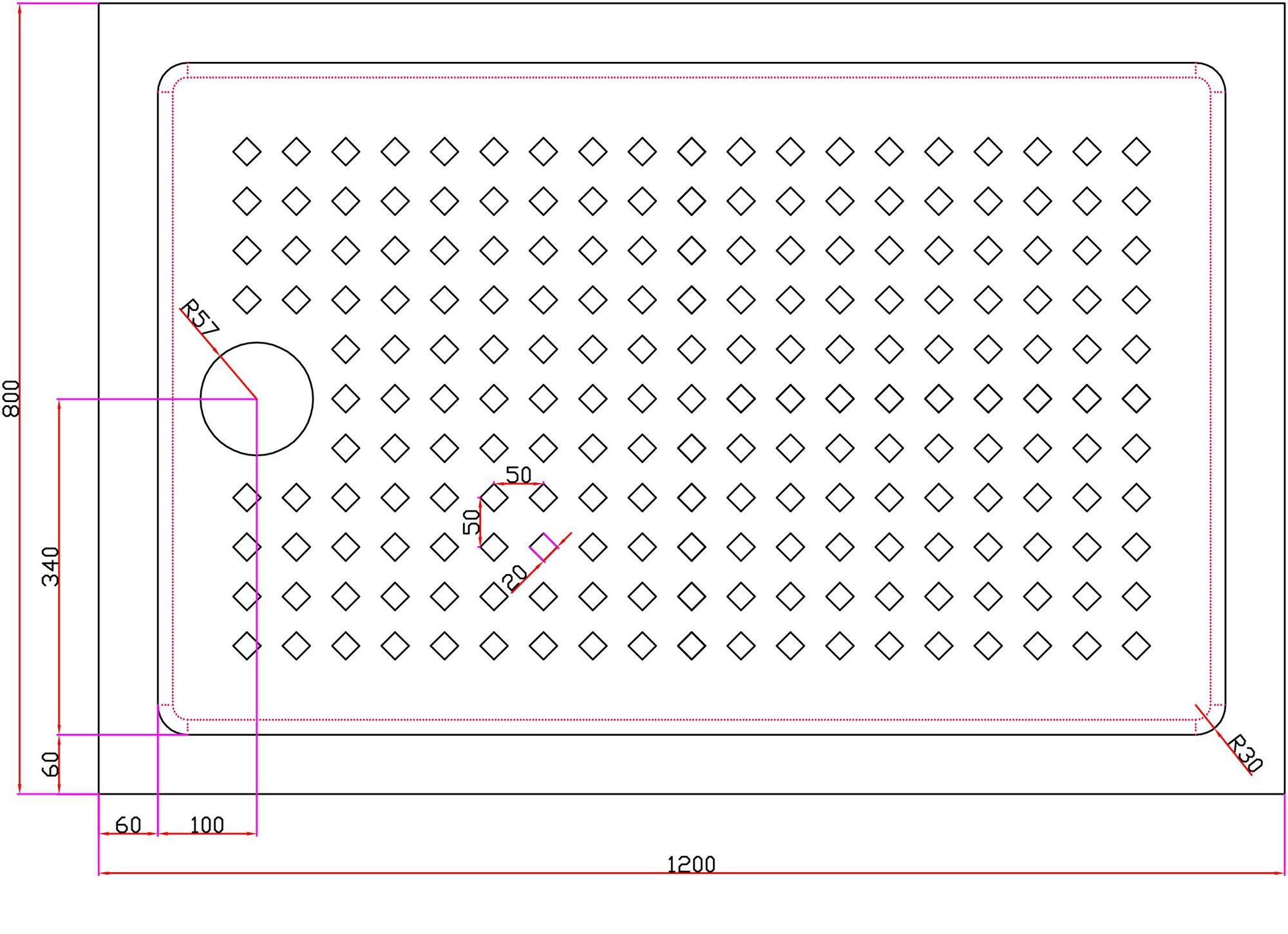 Акриловый поддон CEZARES TRAY-A-AH-120/80-15-W  - Вид №1
