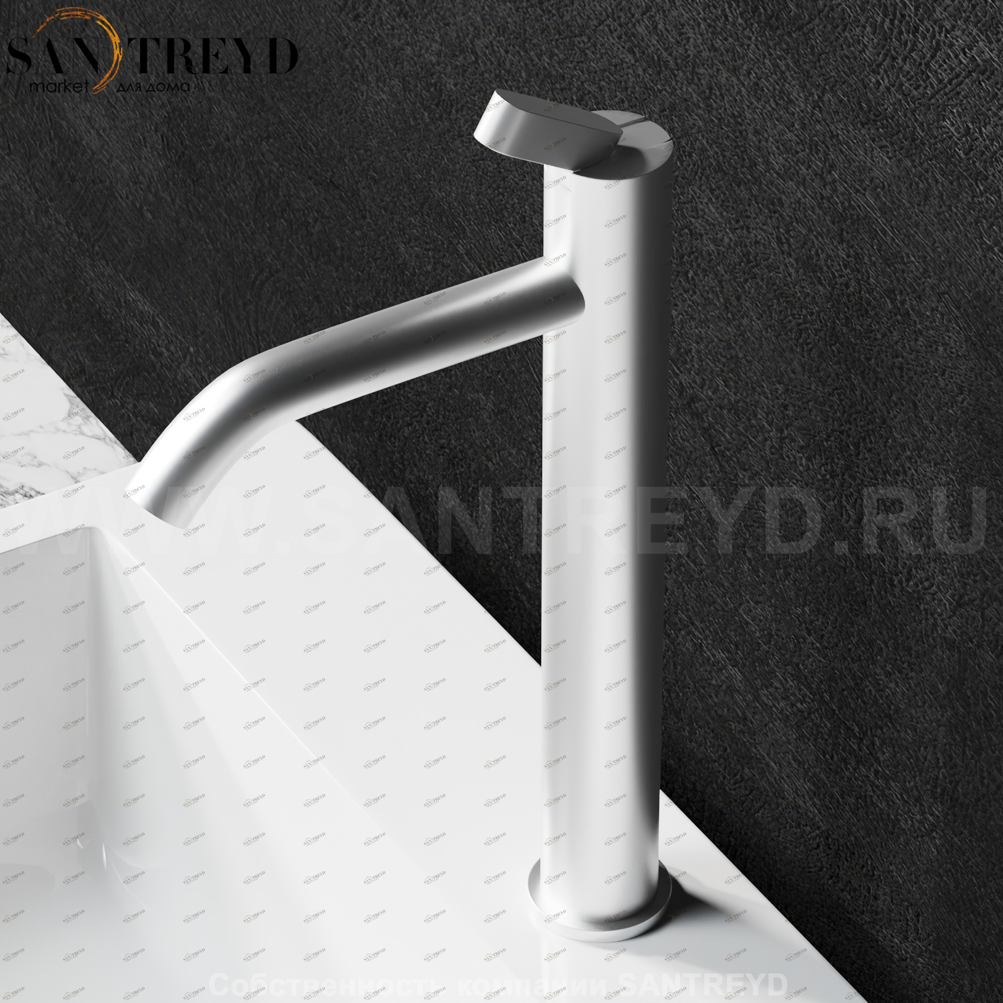 Смеситель ARUB1095SP SQUARE для раковины хромированный матовый Agape