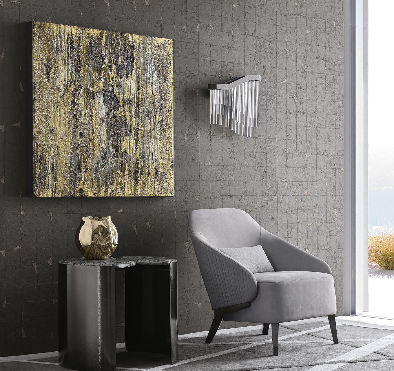 GRST203 Mirage золотая теневая живопись - giorgio collection Декор - Вид №2