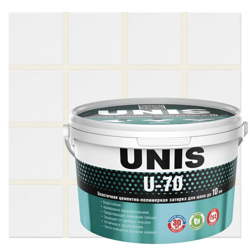 Затирка цементно-полимерная U-70 цвет жасмин 2 кг Unis STLM-2116434