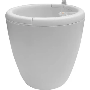 Горшок цветочный с автополивом Ingreen ø16 h18.6 см v2 л с автополивом пластик белый