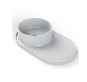 L503T0RPV0.100 Накладная раковина круглая со столешницей A. e T. Italia KOMBO Белый глянцевый