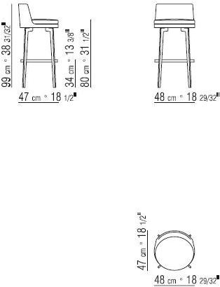 Flexform Высокий табурет, обитый кожей Feel good sun-id-1434194 - Вид №3