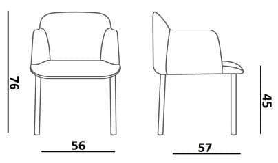 Мягкий стул с подлокотниками Quinti Sedute ARCH-00007369 - Вид №3