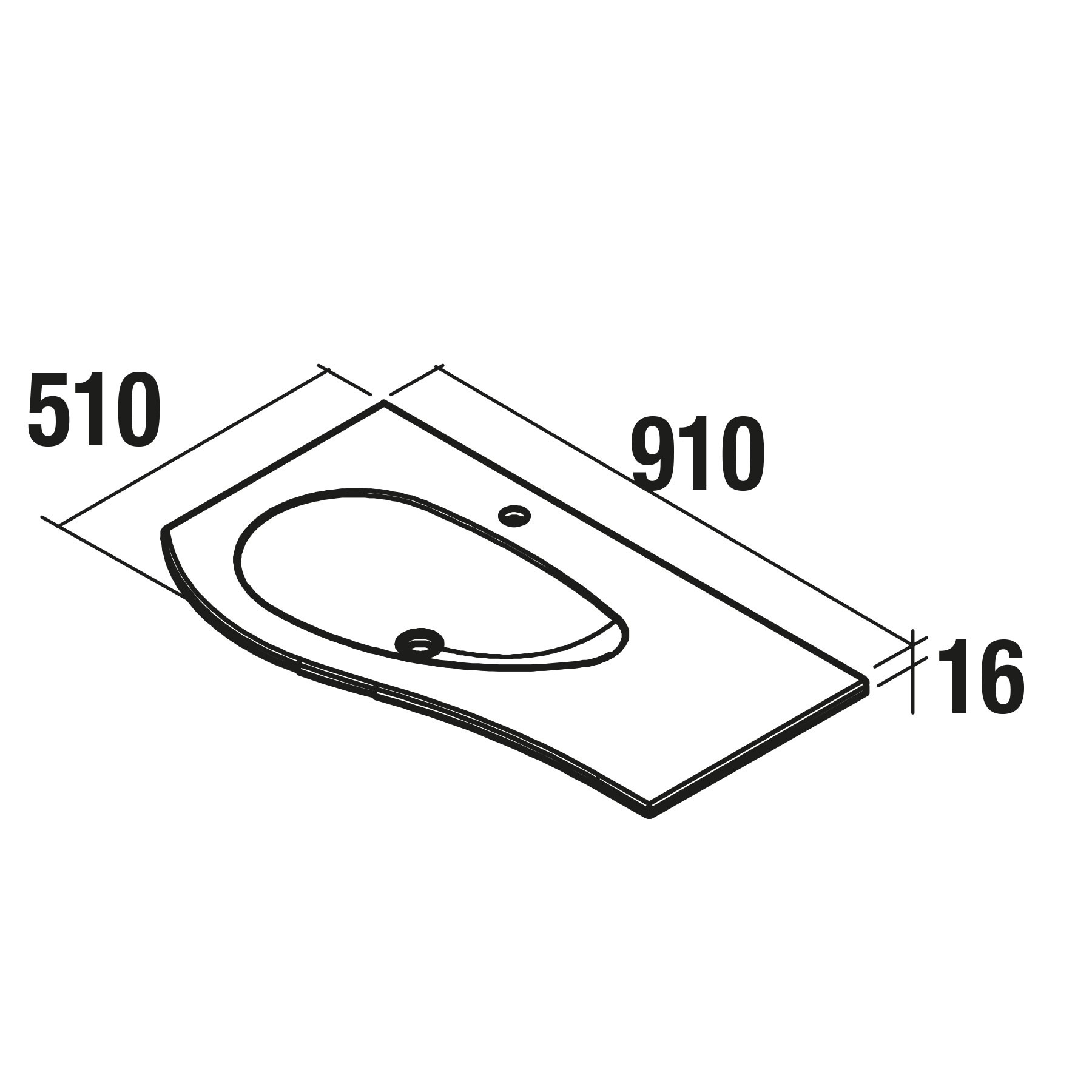 85903 SALGAR Раковина MAM 900 Тумба для хранения справа GLOSS WHITE MINERAL Загрузка без уловителя для бутылок и отходов без крана 910 x 16 x 510 мм  - Вид №1