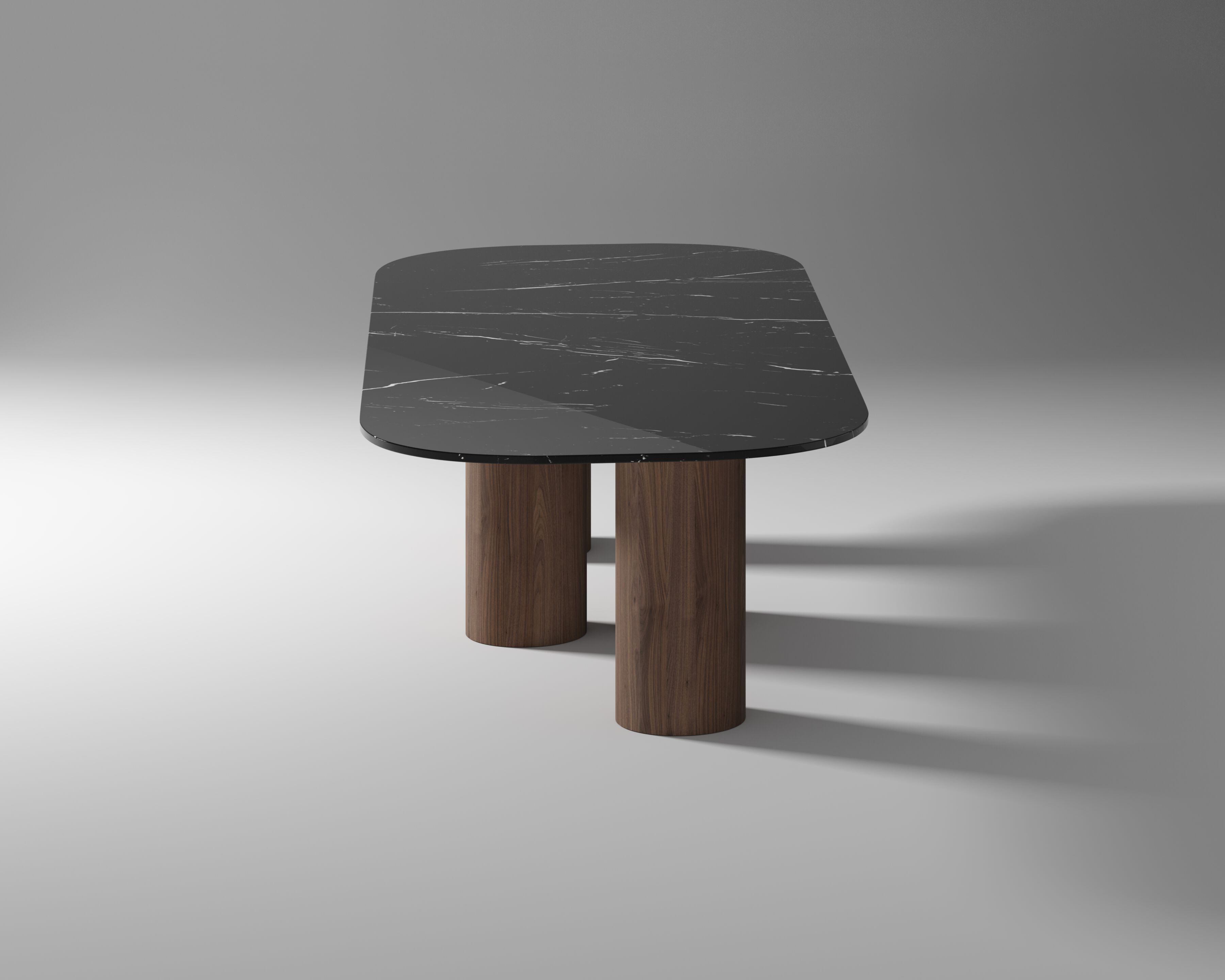 Квадратный или прямоугольный стол из мрамора и ореха Каналетто Casamania & Horm Марина ARCH-00005220 - Вид №2