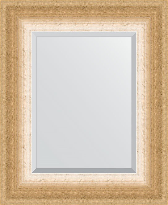 BY 1363 Зеркало с фацетом в багетной раме - травленое золото 87 mm EVOFORM Exclusive