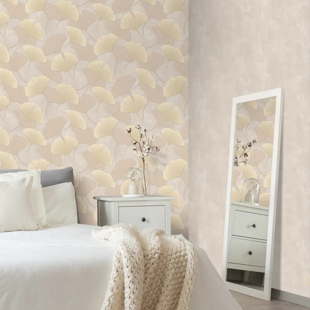 ОБОИ 1,06Х10М ФЛИЗ ZEN БЕЖ ED7100-01 EURO DECOR STLM-2037129 - Вид №3