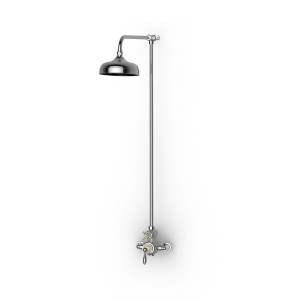 TCOVSH908PB Ovington Exposed Термостатический одинарный душ, вкл. 8 ″ Роза и рука Thomas Crapper