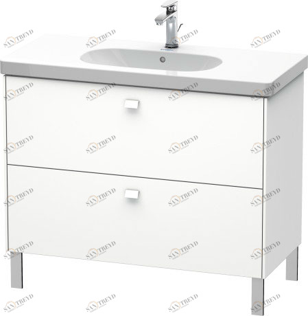 BR442701818 Тумбочка напольная Brioso #BR4427 1020 x 469 мм Белый матовый, декор Duravit
