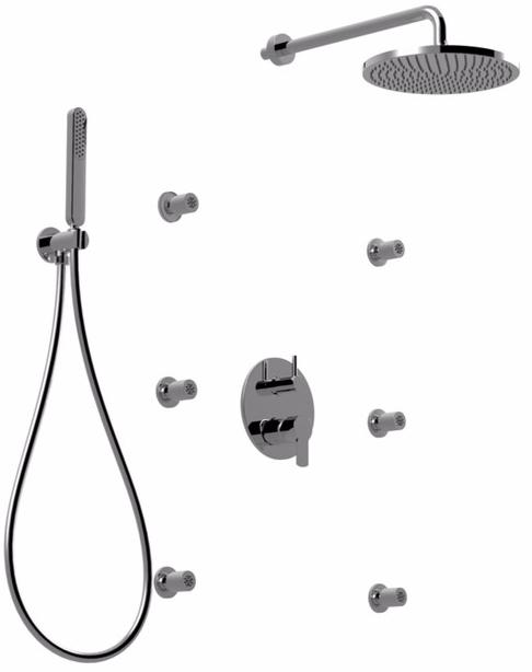 Rubinetteria Giulini Смеситель для душа одинарный с лейкой Surf F5813-3kbs - Вид №1