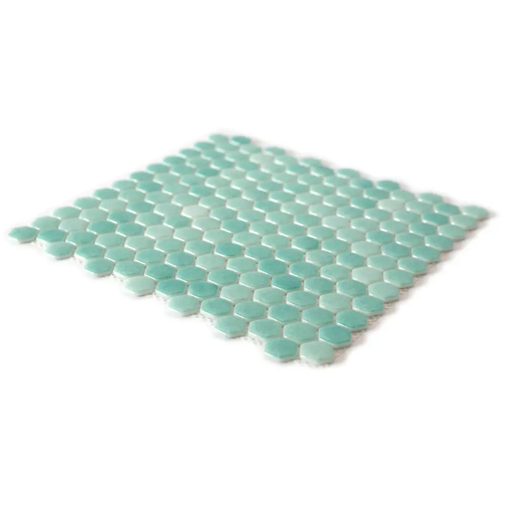 Мозаика стеклянная Natural STP-GN008-HEX 29x29 см цвет зеленый Santreyd Steppa STLM-2093160 - Вид №3