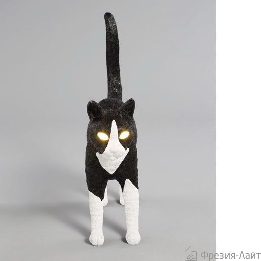 Seletti 15042 JOBBY THE CAT BLACK & WHITE лампа настольная кот 115538