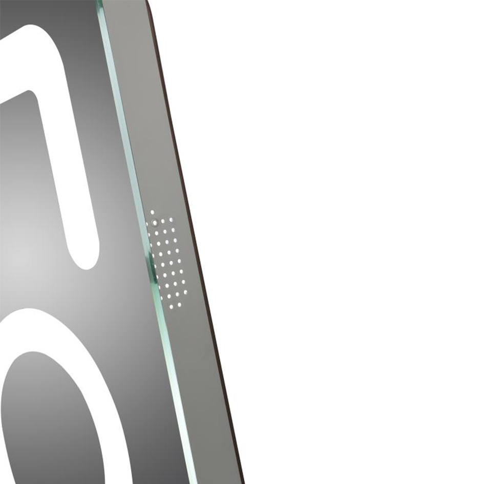 Зеркало с LED-подсветкой MELANA-8060 подогрев/часы/космет.зеркало/Bluetooth (MLN-LED091B)  - Вид №3