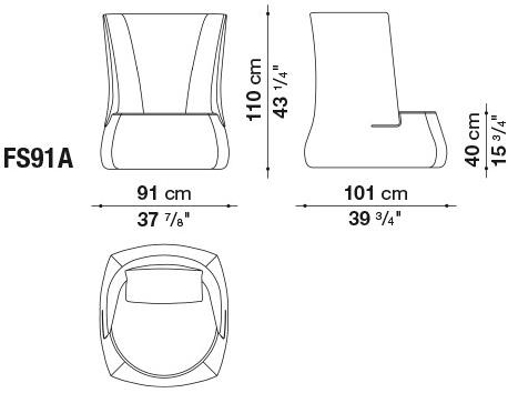 B&B Italia Мягкое кресло из ткани с высокой спинкой Fat sofa sun-id-1463122 - Вид №4