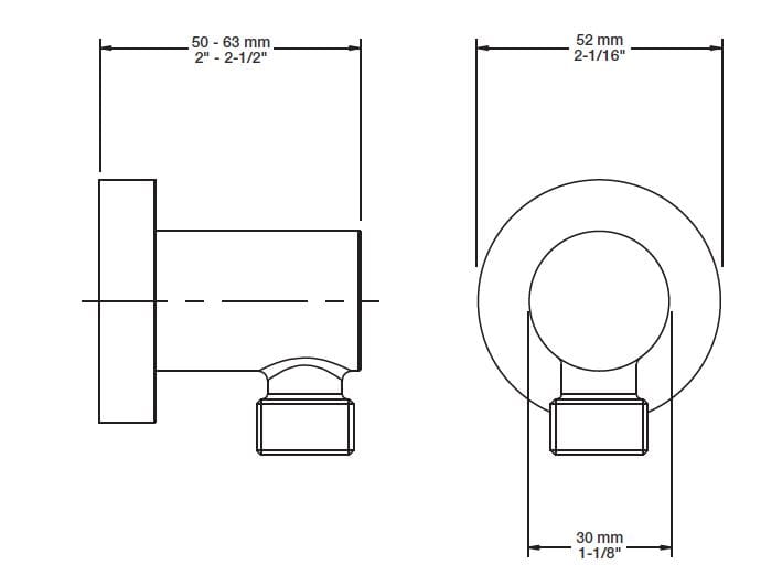 Встраиваемый термостатический набор для ванны с ручным душем BARIL PRO-4325-45 ARCH-00060919 - Вид №7