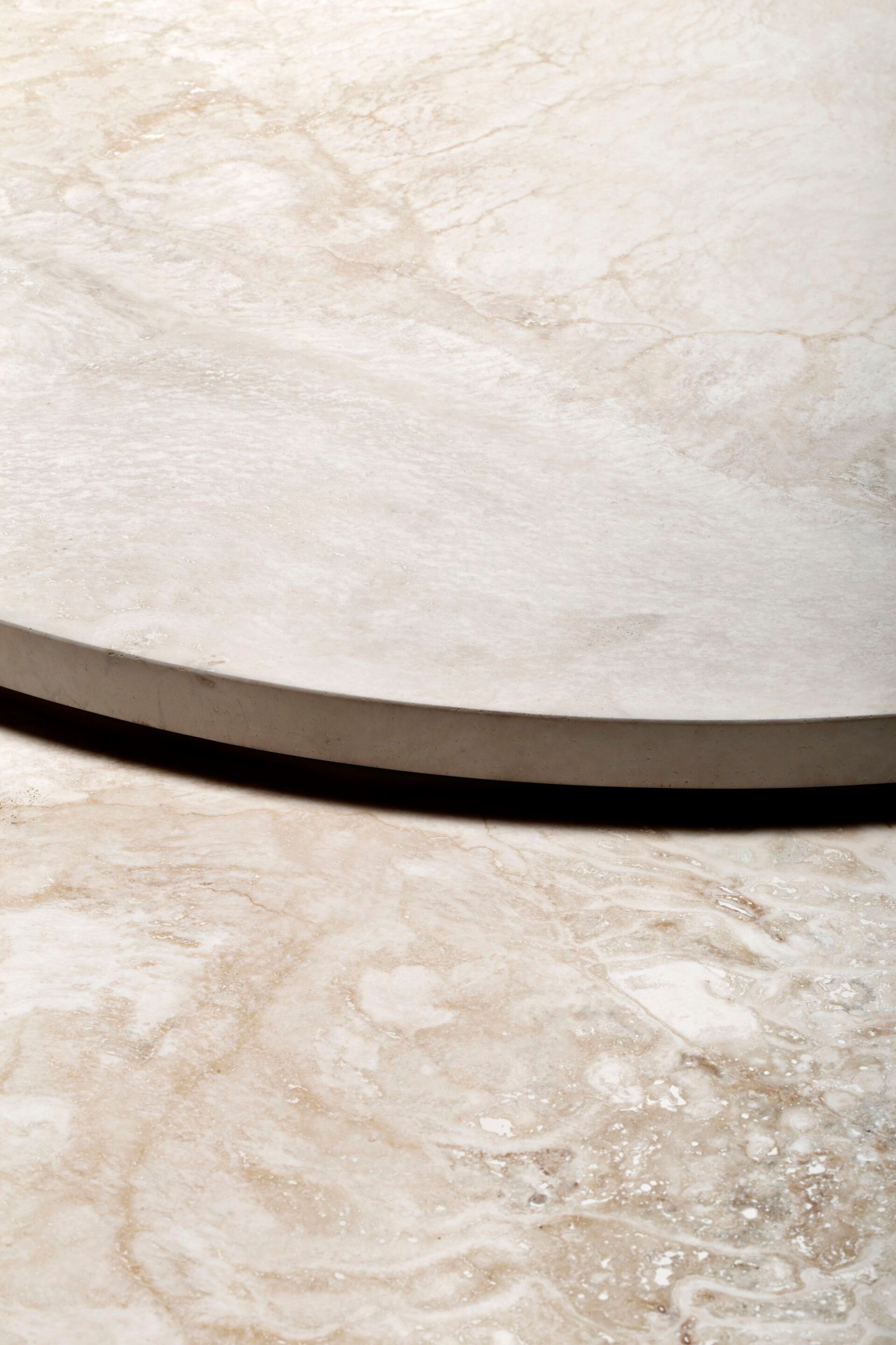 Мраморный квадратный садовый стол с Lazy Susan Exteta 10th ARCH-00003386